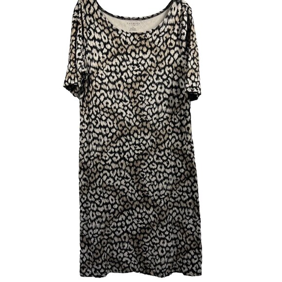 Talbots Dresses & Skirts - Talbots Dress Size Medium Petite Animal Print Colorful 1/2 Sleeve Stretch Sheath